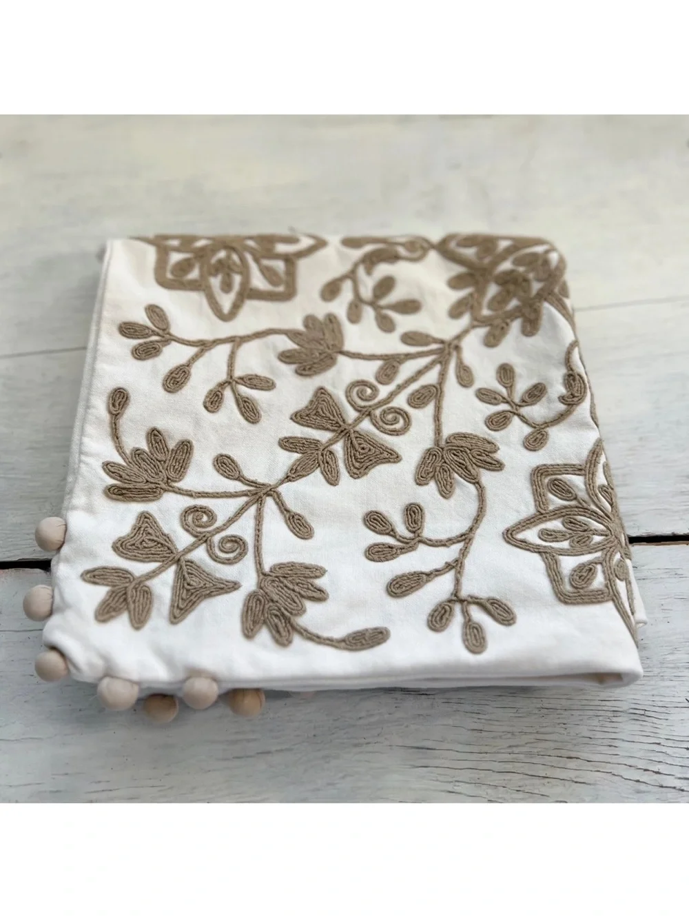 (1) POTTERY BARN  Embroidered  18